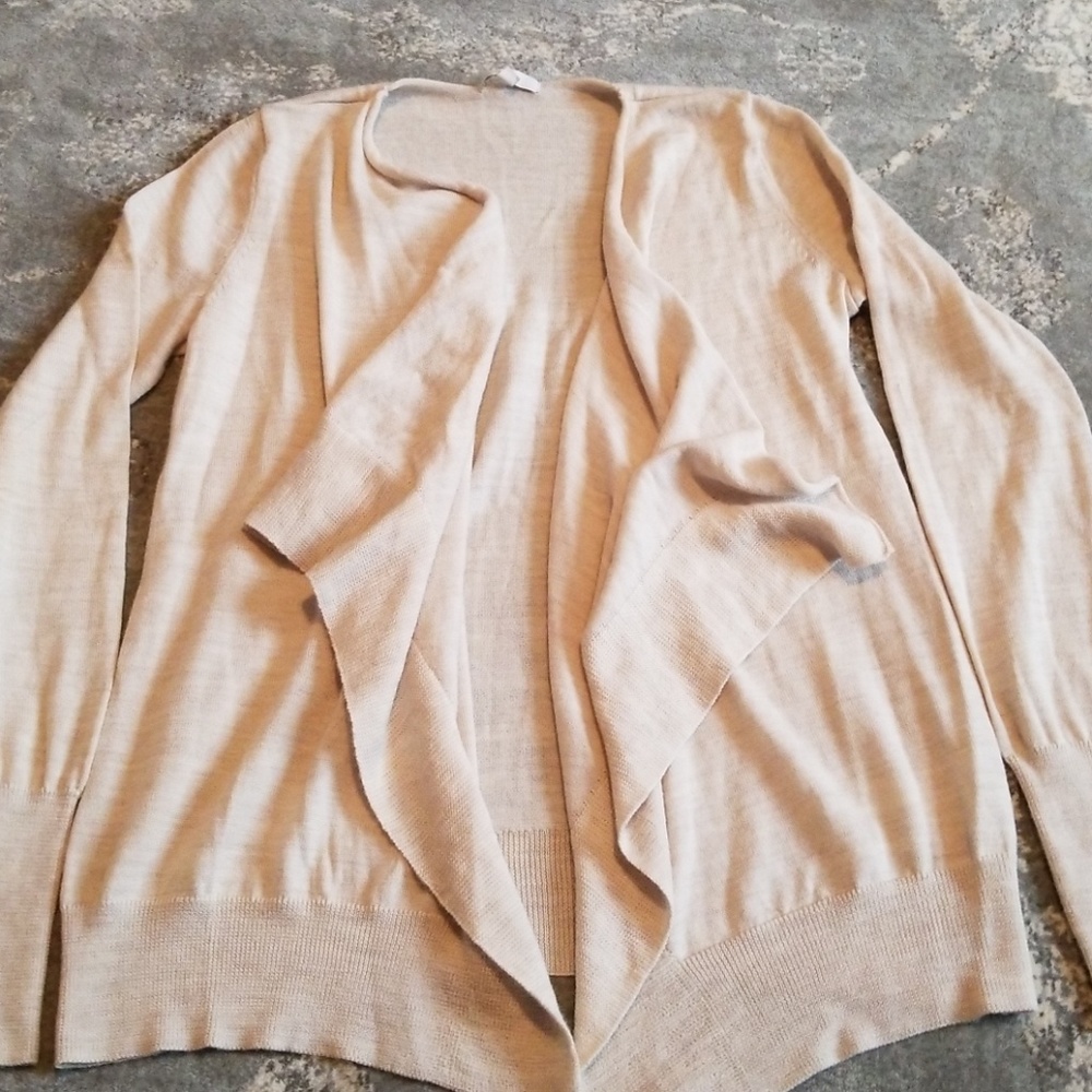 GAP open front flowy cardigan oatmeal color